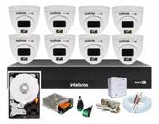 Kit 8 Cameras Intelbras Vhd 3220fc+ Full Color Audio, Dvr 8ch C/hd 500gb