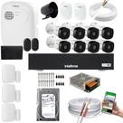 Kit 8 Câmeras Intelbras Vhl 1220b Full HD+kit Alarme+xas 4010+ivp 2000 + HD 4TB