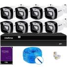 Kit 8 Câmeras IP Vipc 1230B Intelbras NVD 1408P HD 1TB Purple