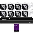Kit 8 Câmeras IP Vipc 1230B Intelbras NVD 1408P HD 2TB Purple