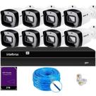 Kit 8 Câmeras IP Vipc 1230B Intelbras NVD 1408P HD 2TB Purple
