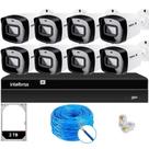 Kit 8 Câmeras IP Vipc 1230B Intelbras NVD 1408P HD 2TB