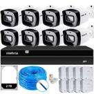 Kit 8 Câmeras IP Vipc 1230B Intelbras NVD 1408P HD 2TB
