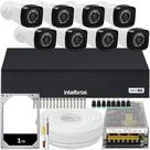 Kit 8 cameras seguranca 2 mp Full HD DVR Intelbras 1008 1 TB
