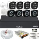 Kit 8 Câmeras Segurança 4 câmeras Full HD 1080p 2MP Bullet 20M Infra 4 câmeras Full Color DVR Intelbras 1108c Kit 8 Câmeras Segurança 4 câmeras Full HD 1080p 2MP Bullet 20M Infra 4 câmeras Full Color DVR Intelbras 1108c