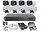 Kit 8 Câmeras Segurança Com Gravador Dvr Hdmi Acesso Nuvem