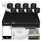 Kit 8 Câmeras Segurança Full Hd 1080p Dvr Intelbras 8ch 1208