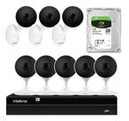 Kit 8 Câmeras Segurança Full Hd Im3 Wifi Nvd Intelbras 1tb