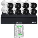 Kit 8 Cameras Segurança Intelbras 1120b G6 Dvr 8ch 3008-c 4mp c/h