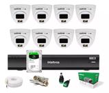 Kit 8 Cameras Seguranca Intelbras 3220 Full Color C/ Audio, Dvr 8ch Imhdx 3008 C/ Hd 1tb