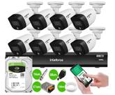 Kit 8 Câmeras Segurança VHD 1220 B Full Color Full HD 1080p Gravador iMHDX 3008 8 Canais C/Hd 2Tb