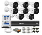 Kit 8 Câmeras Segurança VHD 1220 B Full Color Full HD 1080p + Gravador iMHDX 3008 8 Canais + HD500Gb