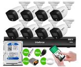 Kit 8 Câmeras Segurança VHD 1220 B Full Color Full HD 1080p Gravador iMHDX 3008 8 CH C/Hd 500Gb