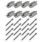 Kit 8 Canoas Tom Caixa Cromo 18.4 + 16 Parafusos 51 x 6mm M6