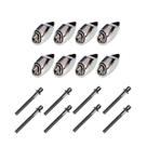 Kit 8 Canoas Tom Caixa Cromo 19.09 + 8 Parafusos 51 x 6mm M6