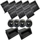 Kit 8 Cantoneiras Caixa Bob Canhão Pequena 4 Pezinho Base Vazada Antiderrapante Pé Grande e 2 Alças Plastica Permak