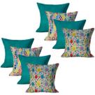 Kit 8 Capas de Almofada 45x45cm com Zíper Invisivel Decorativas Sofá Sala
