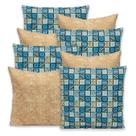 Kit 8 Capas de Almofada com Zíper 40cmx40cm Gorgurinho