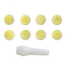 Kit 8 Carimbos para Doces Dinossauros Amarelo Bluestar
