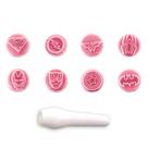 Kit 8 Carimbos para Doces Heróis Rosa Bb Bluestar