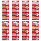 Kit 8 Cartelas Baterias Panasonic CR2032 3V Alarme Controle