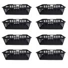 Kit 8 Cesto Multiuso Grande Atenas Preto 29x15x51Cm 25463