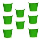 Kit 8 Cestos Balde Flexível C/Alça VERDE ESCURO 15L Fersil Kit 8 Cestos Balde Flexível C/Alça VERDE ESCURO 15L Fersil