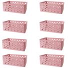 Kit 8 Cestos Organizadores Decorativos Multiuso P Rose