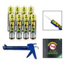 Kit 8 Cola Adesiva Selante PU40 Uso Geral Branco c/Aplicador