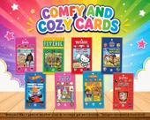 Kit 8 Comfy and Cozy Cards - Diversas Marcas Divertidas