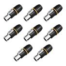 Kit 8 Conector Speakon Macho 4 Vias Resistente Com Trava Metálica RS4FP-HD Roxtone