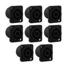 Kit 8 Conector Speakon Painel Quadrado Fêmea 4 Vias De Linha PGSP0001 Storm