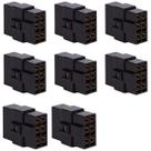 Kit 8 Conectores 6 Vias Macho E Femea Espadão/faston Em Aço