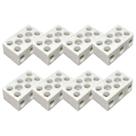 Kit 8 Conectores De Porcelana Cerâmica Chuveiro Tripolar10mm