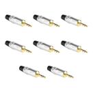 Kit 8 Conectores P2 Macho Stereo Profissional Para Montagem De Cabos