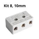 Kit 8 Conectores Porcelana Tripolar Fio 10 E 16mm Chuveiro
