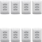 Kit 8 Conjunto 3 Tomadas 2P+T 4x2 10A 250 V Aria Branco