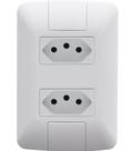 Kit 8 Conjunto 4x2 2 Tomadas 2P+T Tramontina Aria 10A 250V Branco Kit 8 Conjunto 4x2 2 Tomadas 2P+T Tramontina Aria 10A 250V Branco