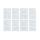 Kit 8 Conjunto Interruptor Duplo Simples Ilumi 10A