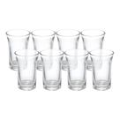 Kit 8 Copo de Shot Dose Vidro Transparente Copinho para Cachaça Tequila Base Resistente 40ml Haüskraft