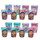 Kit 8 Copos Infantil Casa Mágica da Gabby de Plástico Base de Ovo de Pascoa Original Plasutil