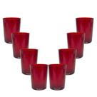 Kit 8 Copos Short Drink 200Ml Vermelho Policarbonato