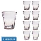 Kit 8 Copos Shot Dose Vidro Tequila Vodka Cachaça 45mL Bar