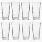 Kit 8 Copos Vidro 260ml Transparente Venice Água Suco Moderno