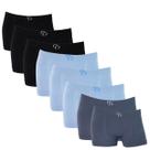 Kit 8 Cueca Boxer Menino Básica Sem Costura Elastano