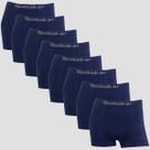 Kit 8 Cuecas Boxer Reebok Masculina Microfibra Premium Lisa