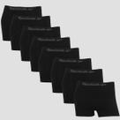 Kit 8 Cuecas Boxer Reebok Masculina Microfibra Premium Lisa