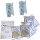 Kit 8 Curativo Hidrocoloide + Filme Transparente Adesivo 2 Metros
