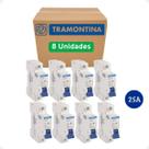 Kit 8 Disjuntor 25a Unipolar Monopolar Din 3ka Tramontina TDJ3 Curva C
