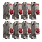 Kit 8 Disjuntor Unipolar Monopolar Din Steck 25a